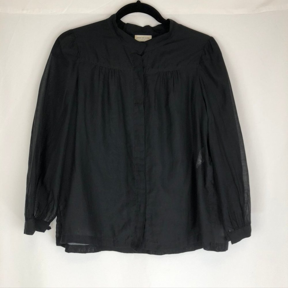 Dries Van Noten Cotton/Silk Sheer Shirt - Picture 5 of 8